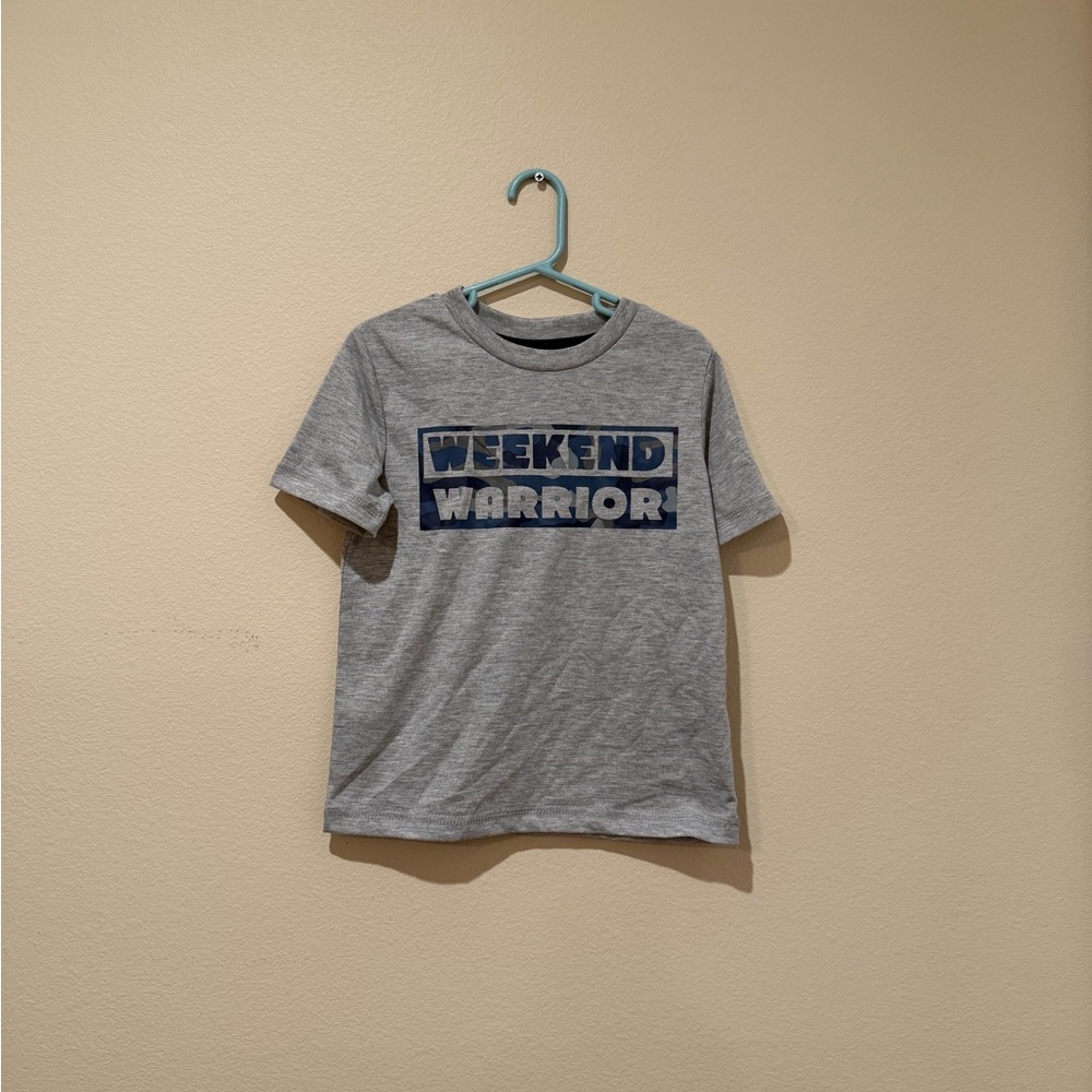 Gray Weekend Warrior Kids T-Shirt